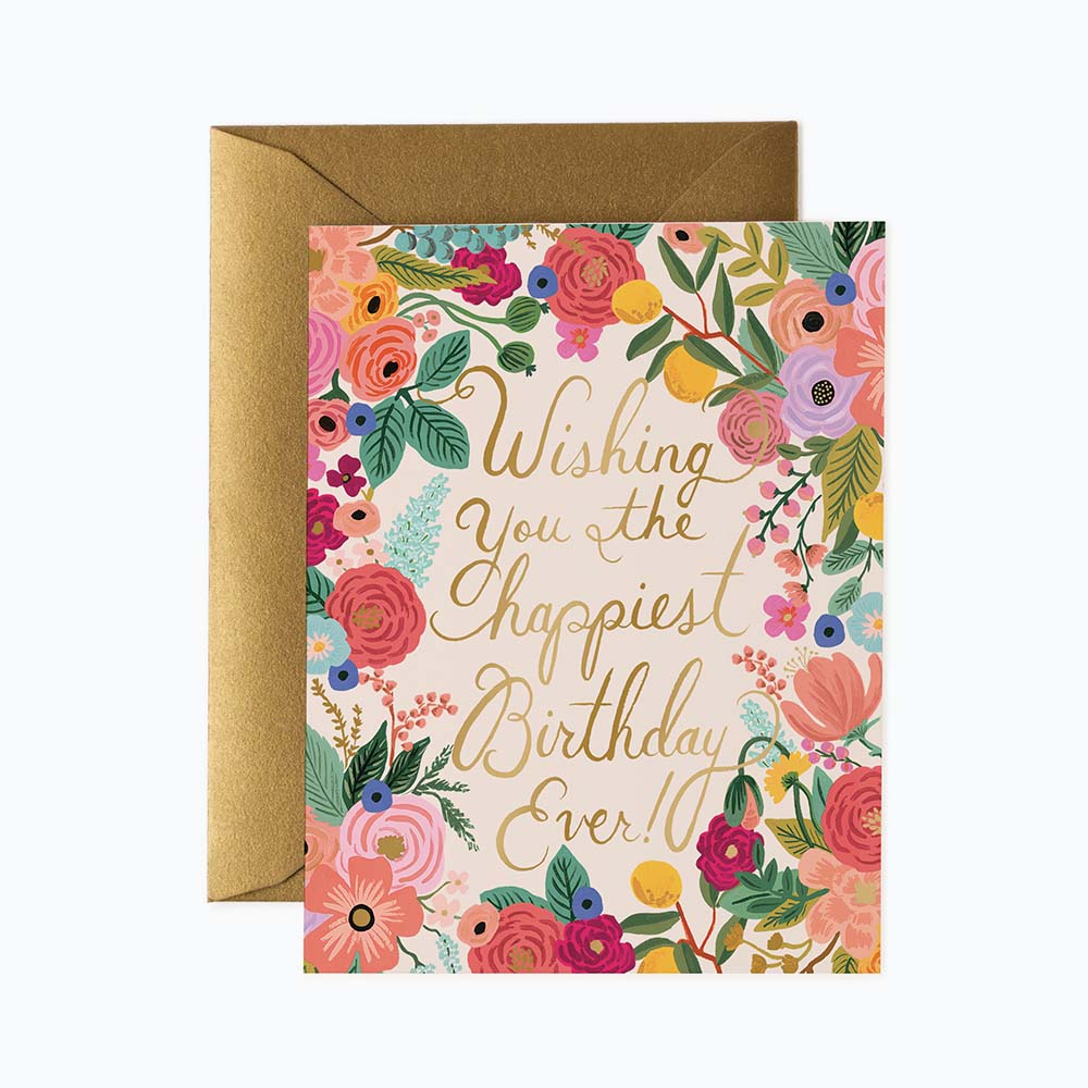Targeta postal felicitació aniversari Garden Party - Rifle Paper