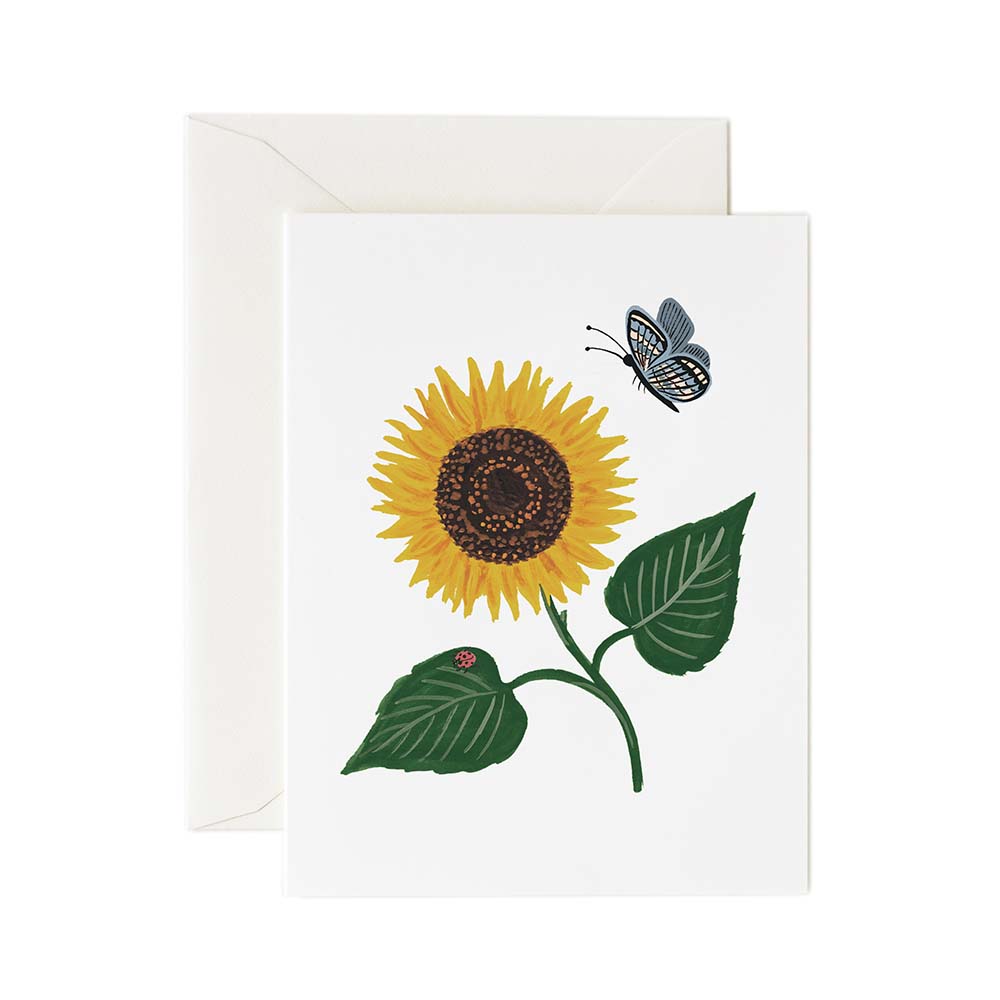 Tarjeta Postal Flor Girasol - Sunflower - Rifle Paper