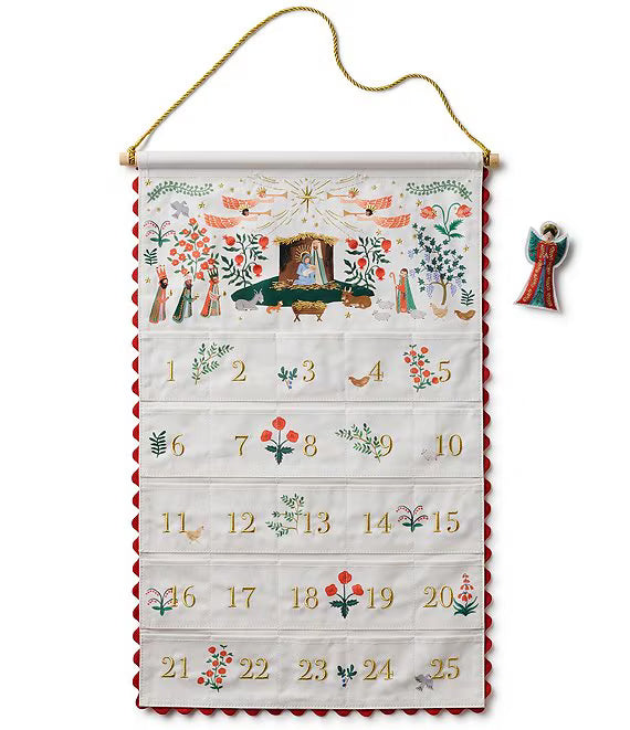 Calendario de Adviento de tela Natividad - Rifle Paper Co.