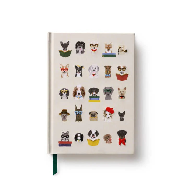 Personal journal bound in embroidered fabric Roses - Rifle Paper