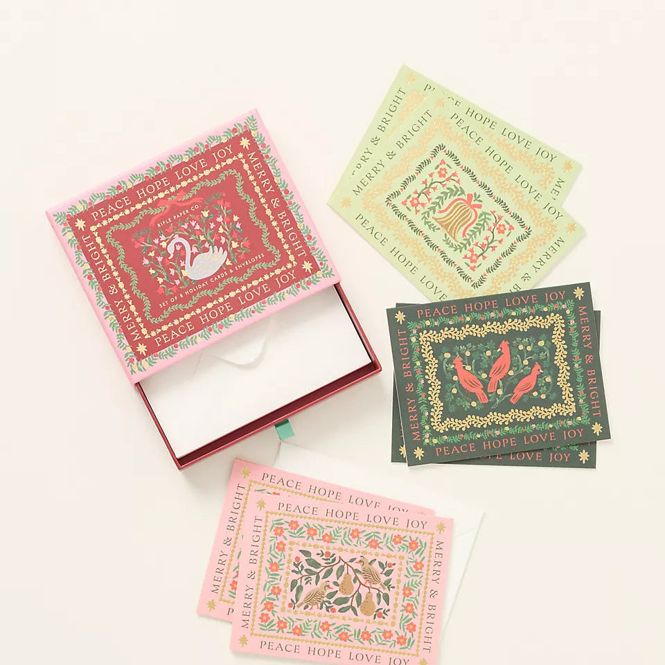 Caja con 8 tarjetas postales Navidad - Rifle Paper Co