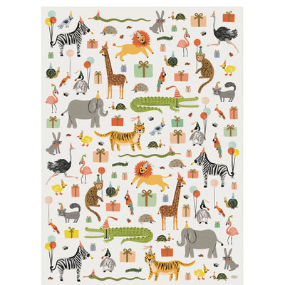 Party Animals Continuous Wrap Gift Wrap - Rifle Paper