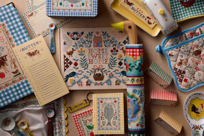 Libro de invitados en tela bordada - Home Sweet Home- Rifle Paper Co