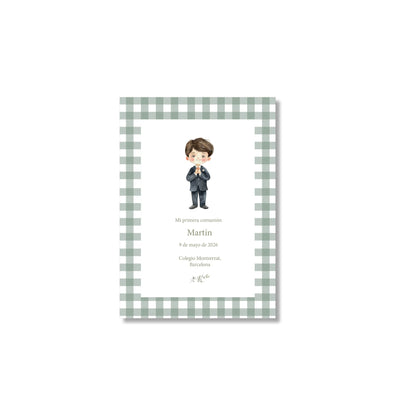 Personalized Vichy communion keepsake (Packs 12-60)