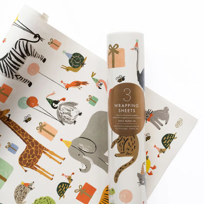 Party Animals Continuous Wrap Gift Wrap - Rifle Paper