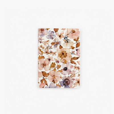 Libreta Grapada A6 36 hojas - Pressed Flowers Light