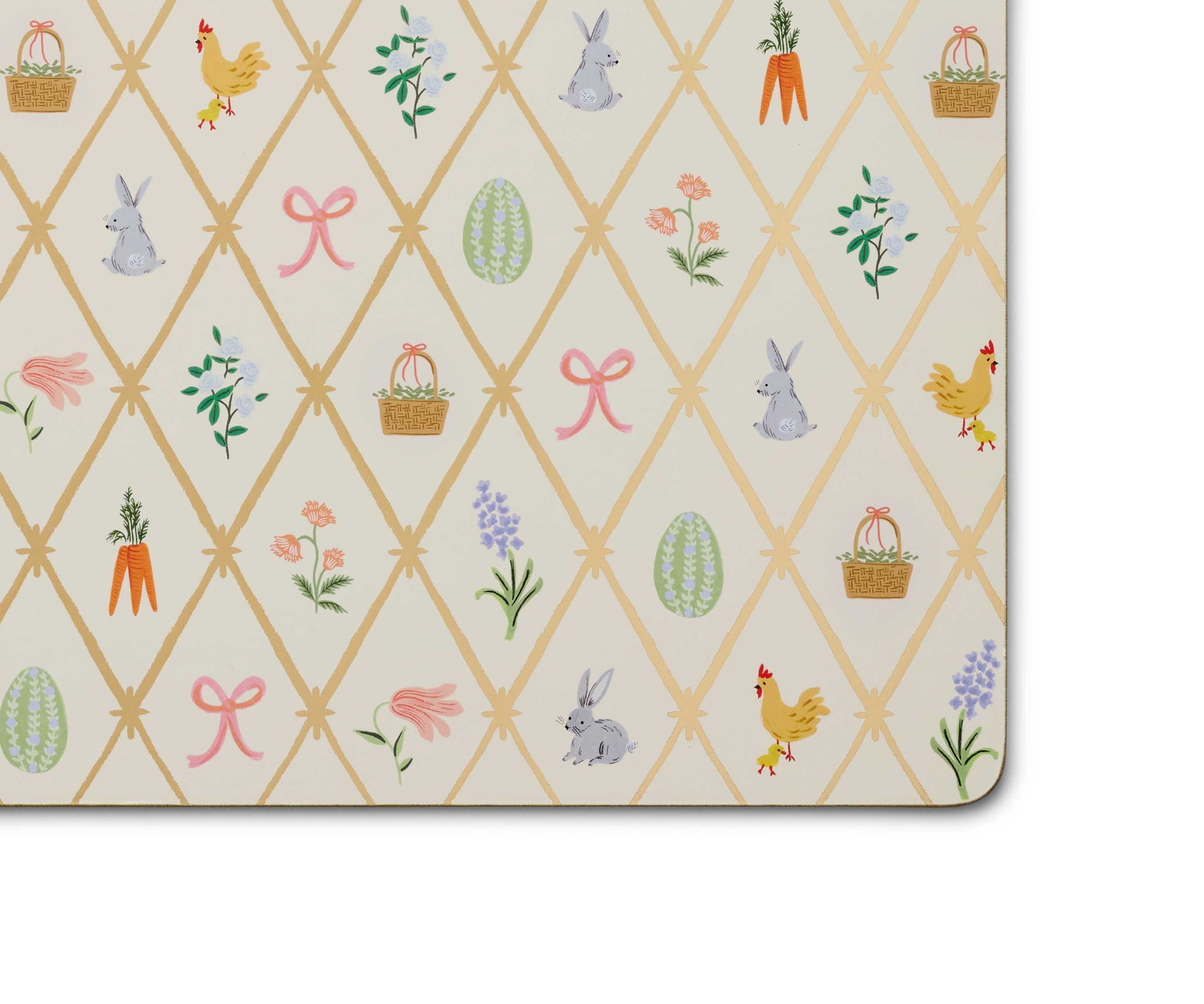Set de 4 Sotaplats de Suro Spring Farm -Rifle Paper Co