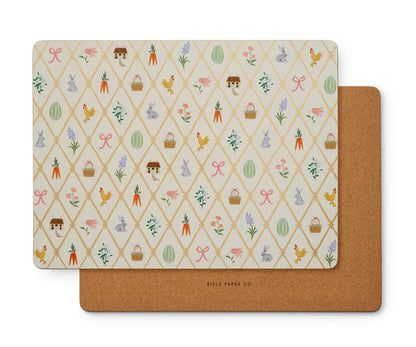 Set de 4 Sotaplats de Suro Spring Farm -Rifle Paper Co