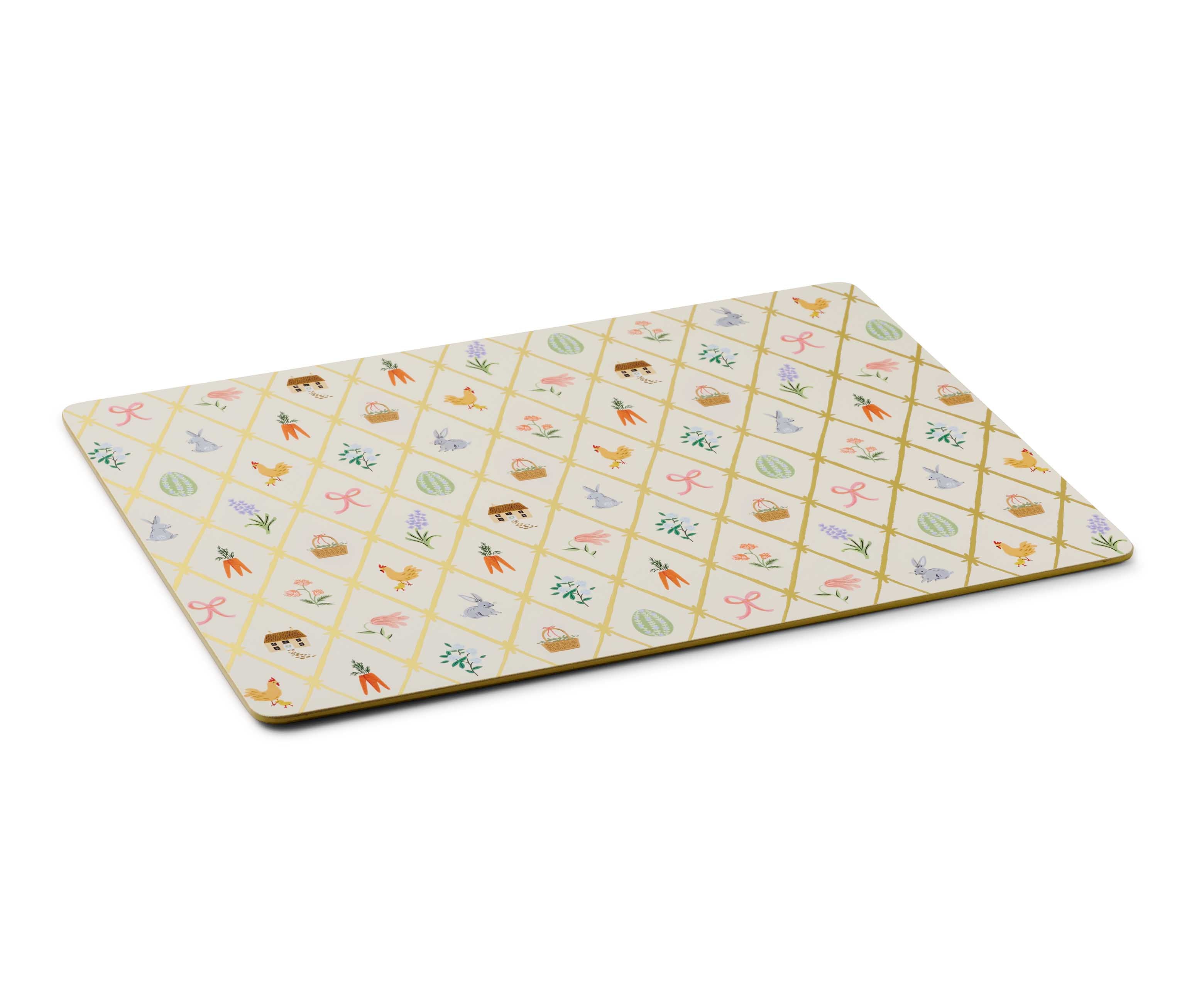 Set de 4 Bajoplatos de Corcho Spring Farm -Rifle Paper Co