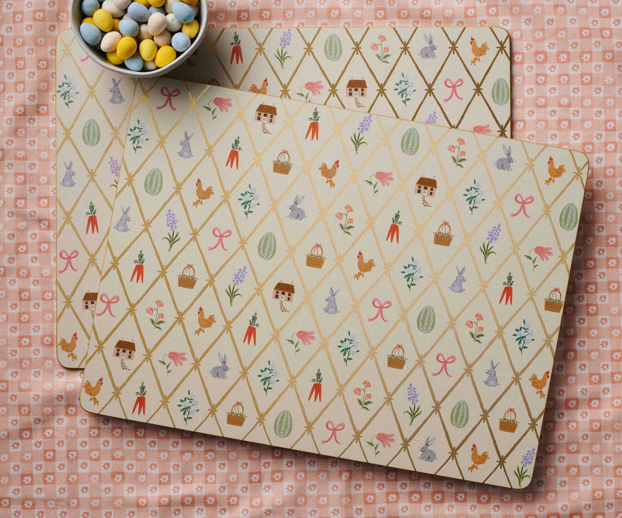 Set de 4 Sotaplats de Suro Spring Farm -Rifle Paper Co