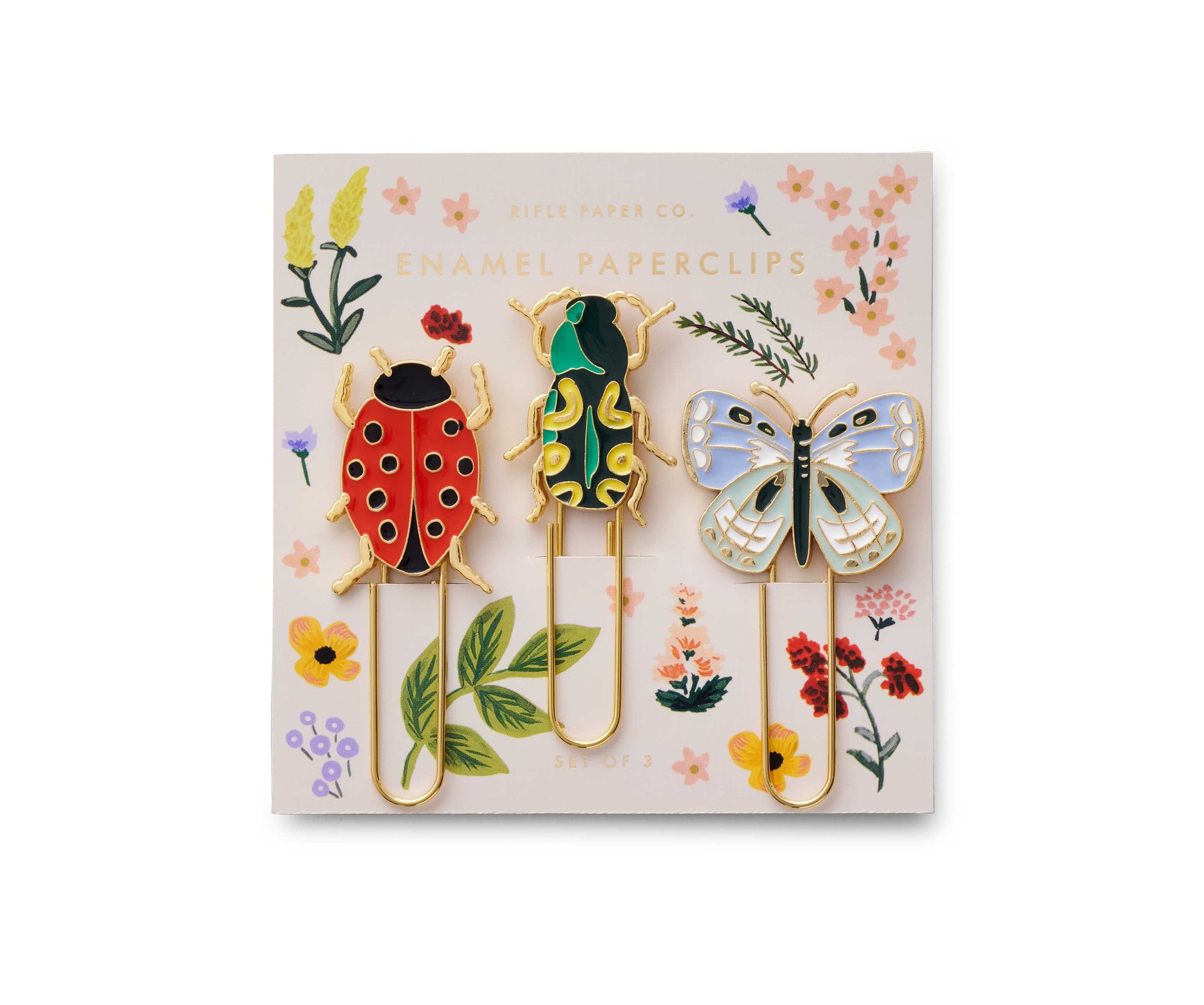 Set de 3 clips esmaltados Curio - Rifle Paper Co