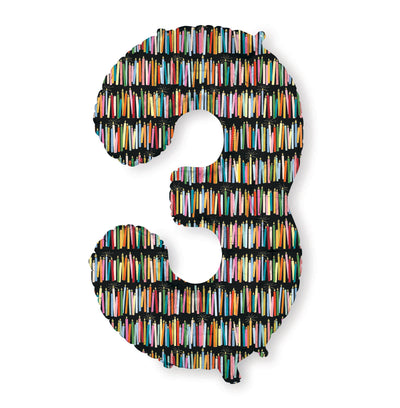 Numbered Foil Balloon 0-9 Candles - Rifle Paper Co
