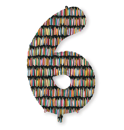 Numbered Foil Balloon 0-9 Candles - Rifle Paper Co