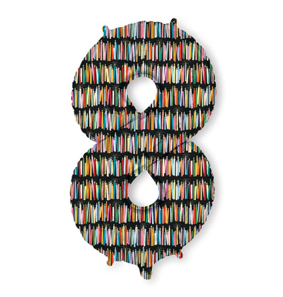 Numbered Foil Balloon 0-9 Candles - Rifle Paper Co