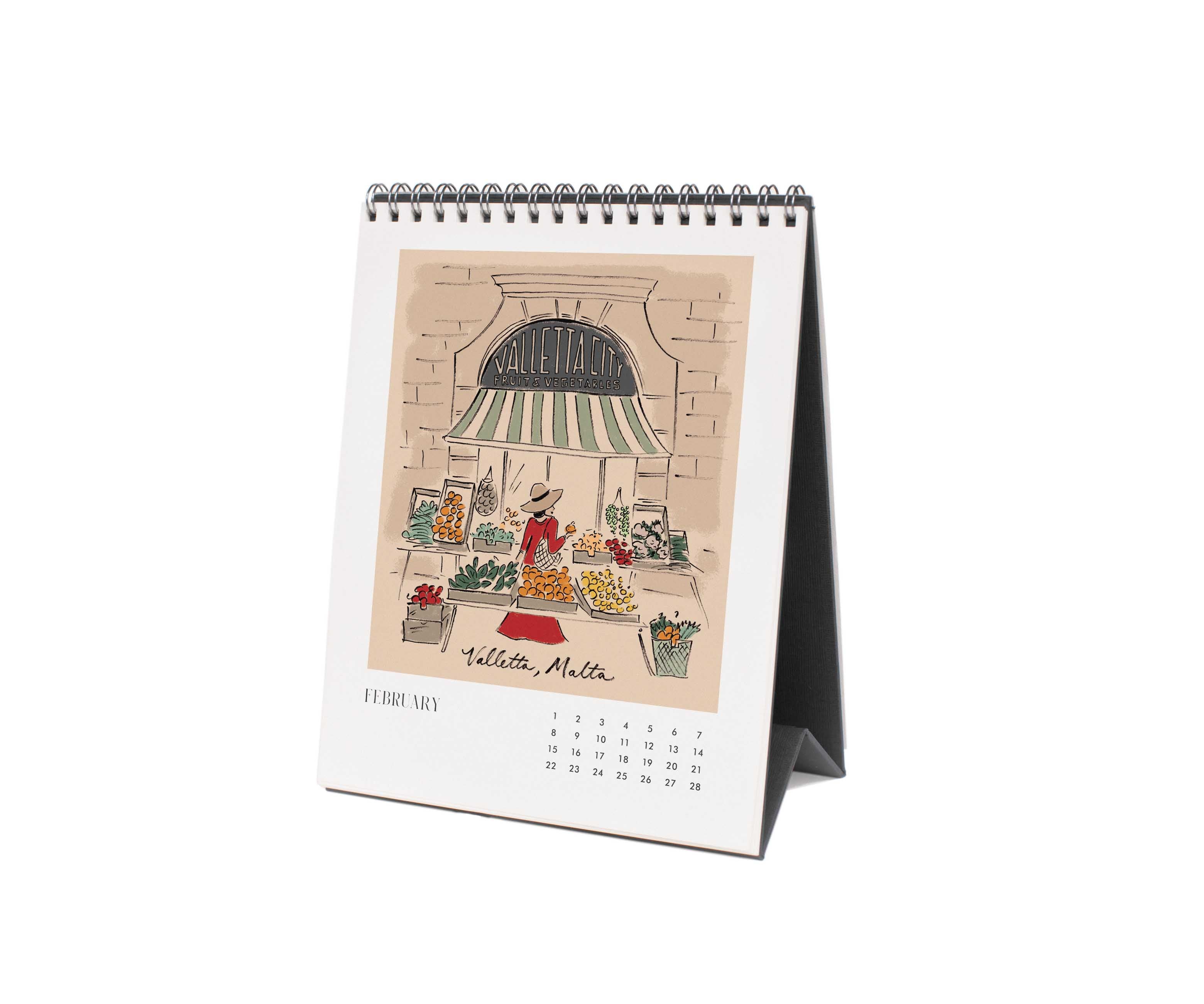 Desk Calendar 2025 Flower Studies - Rifle Paper