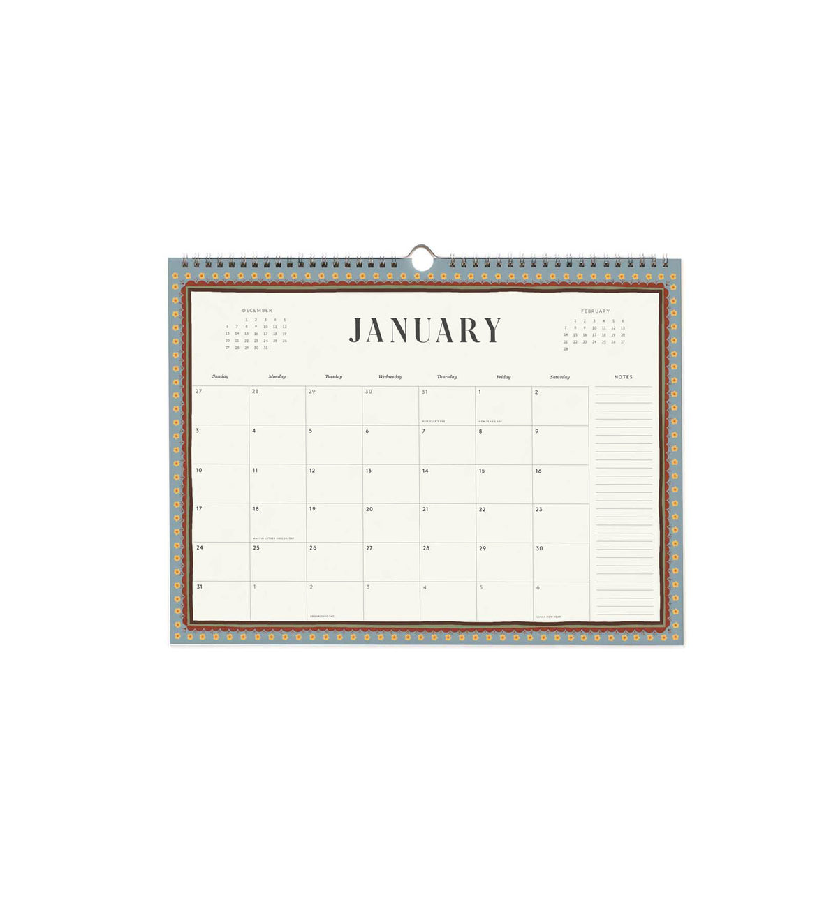 Calendario de pared 2027 - Paisley - Rifle Paper
