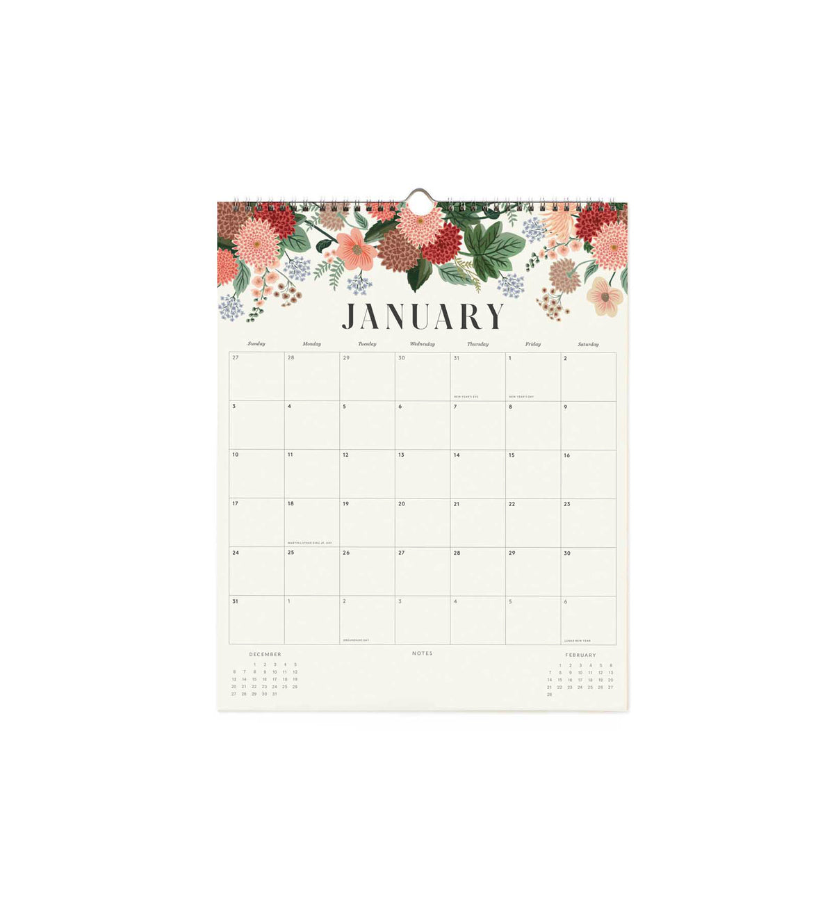 Calendario de pared 2027 - Floral - Rifle Paper