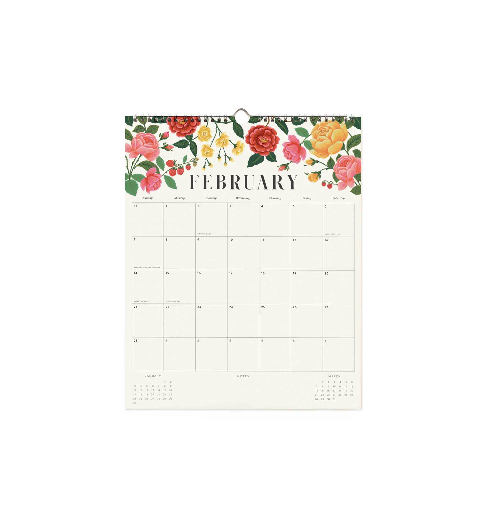 Calendario de pared 2027 - Floral - Rifle Paper