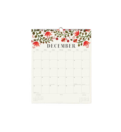 Calendario de pared 2027 - Floral - Rifle Paper