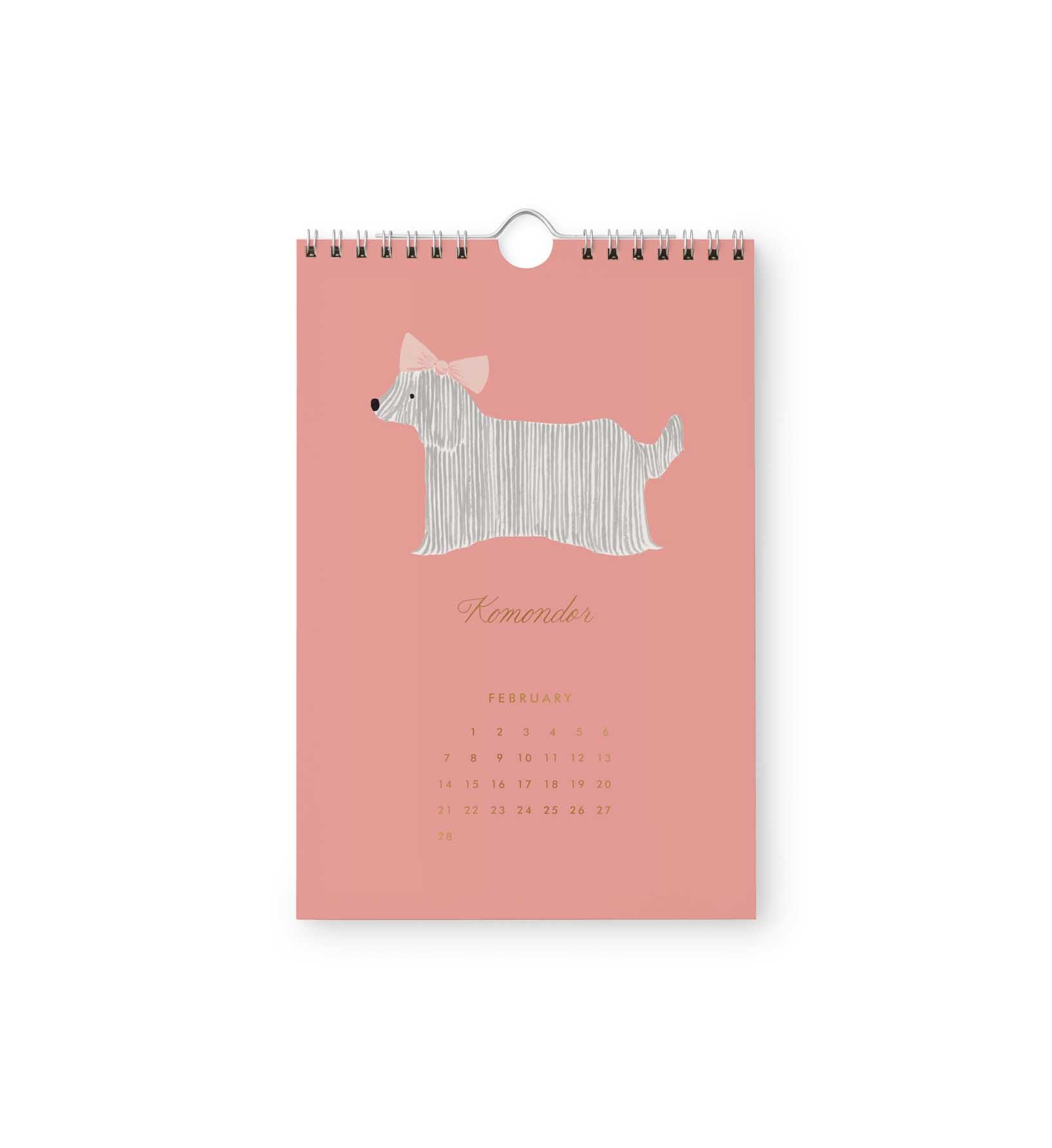 Calendario de pared 2027 - Dog Of The Month - Rifle Paper