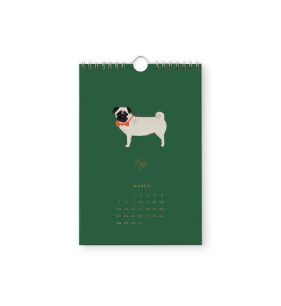 Calendario de pared 2027 - Dog Of The Month - Rifle Paper