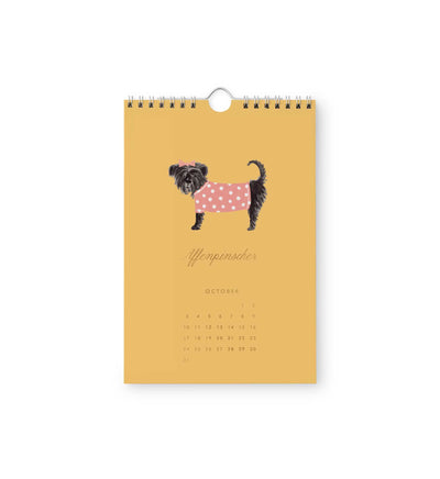 Calendario de pared 2027 - Dog Of The Month - Rifle Paper