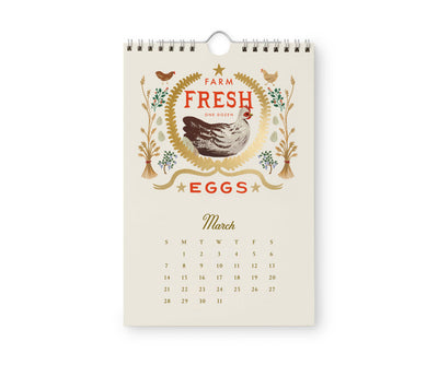 Calendario de pared 2027 - Country Farm Kitchen Rifle Paper