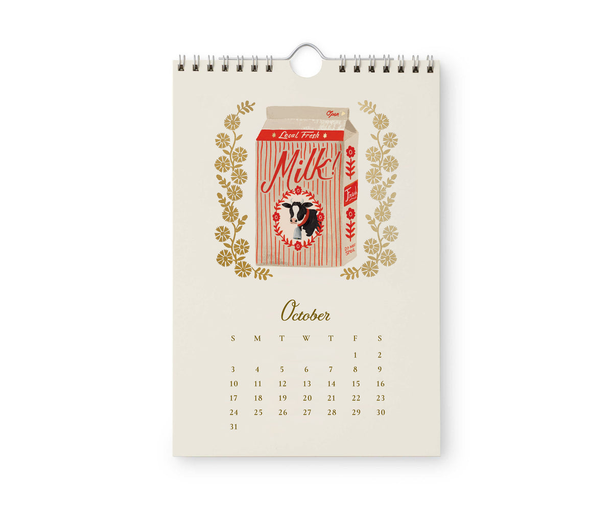 Calendario de pared 2027 - Country Farm Kitchen Rifle Paper