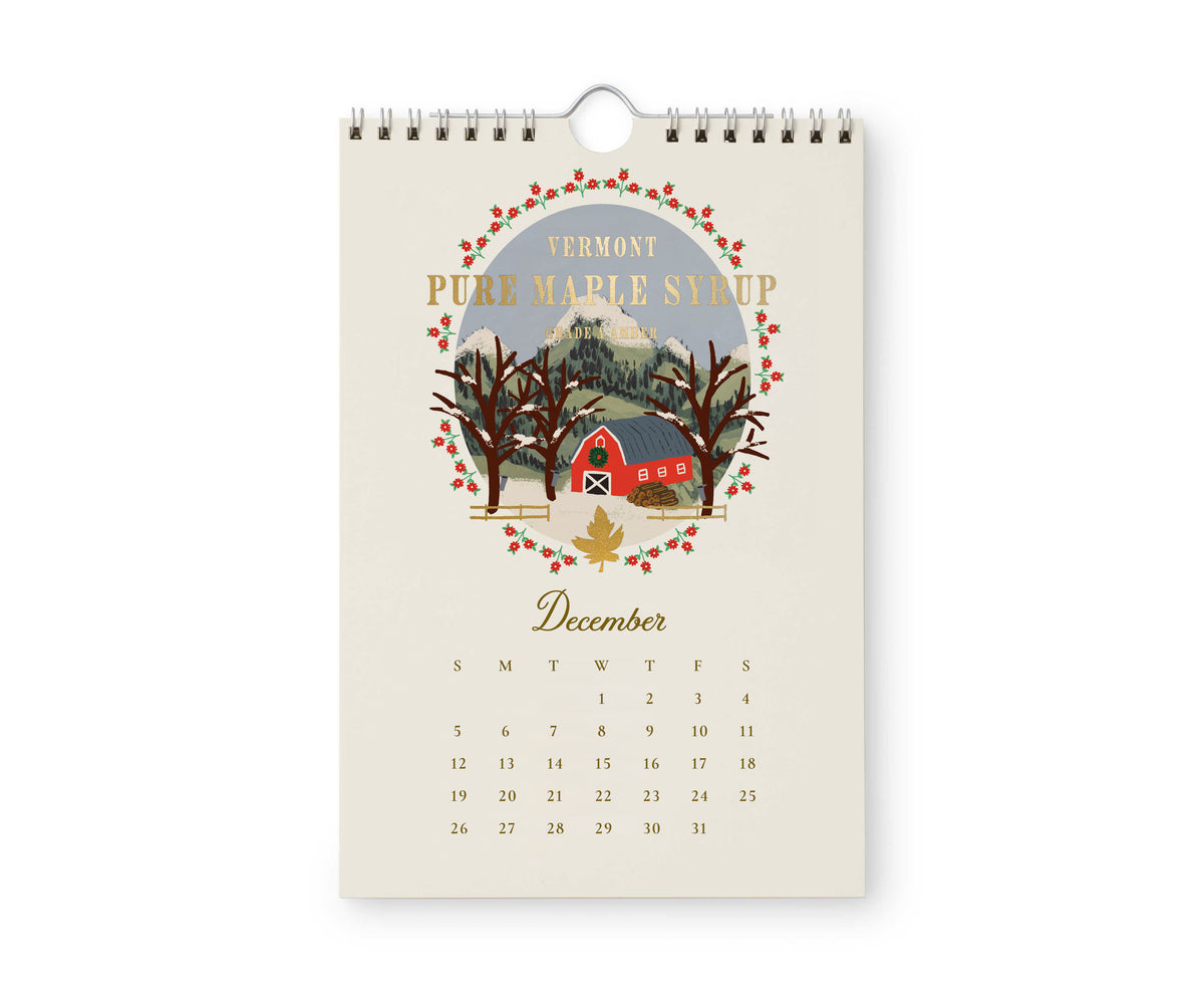 Calendario de pared 2027 - Country Farm Kitchen Rifle Paper