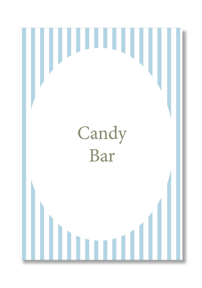 Customizable Candy Bar print with Stripes design. A5 size.