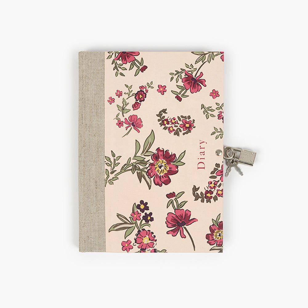 Libro diario candado Floral Roses