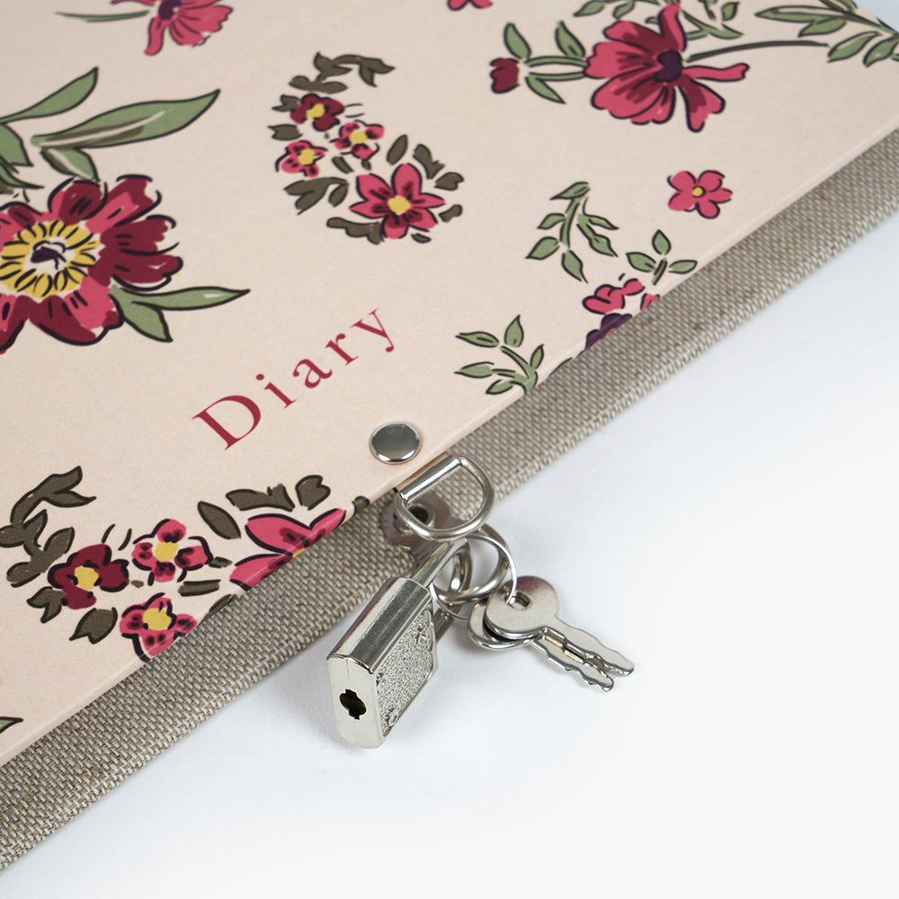 Libro diario candado Floral Roses