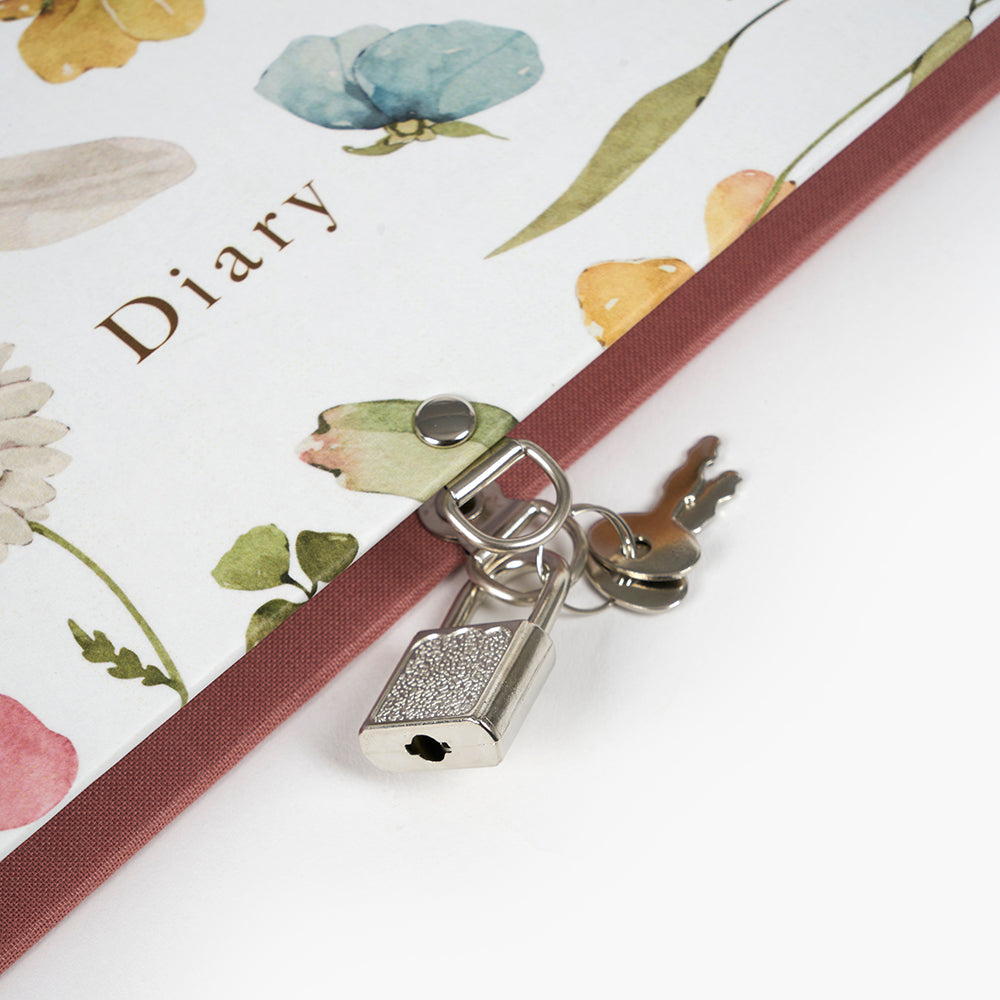 Llibre diari cadenat Spring Flowers