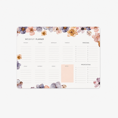 Planificador semanal Pressed Flowers