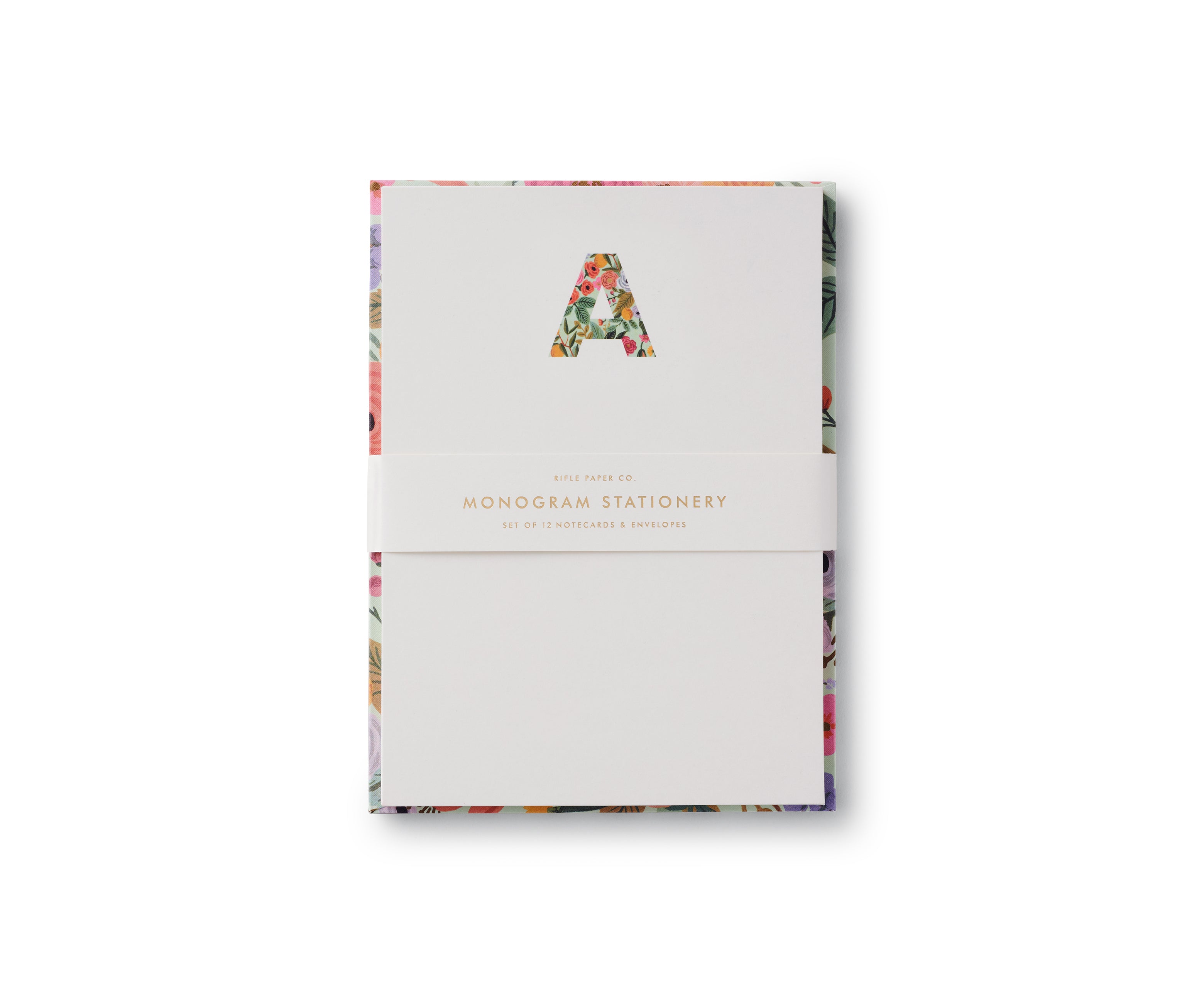 Juego de notas con sobres con Monograma de A a Z Garden Party - Rifle Paper Co.
