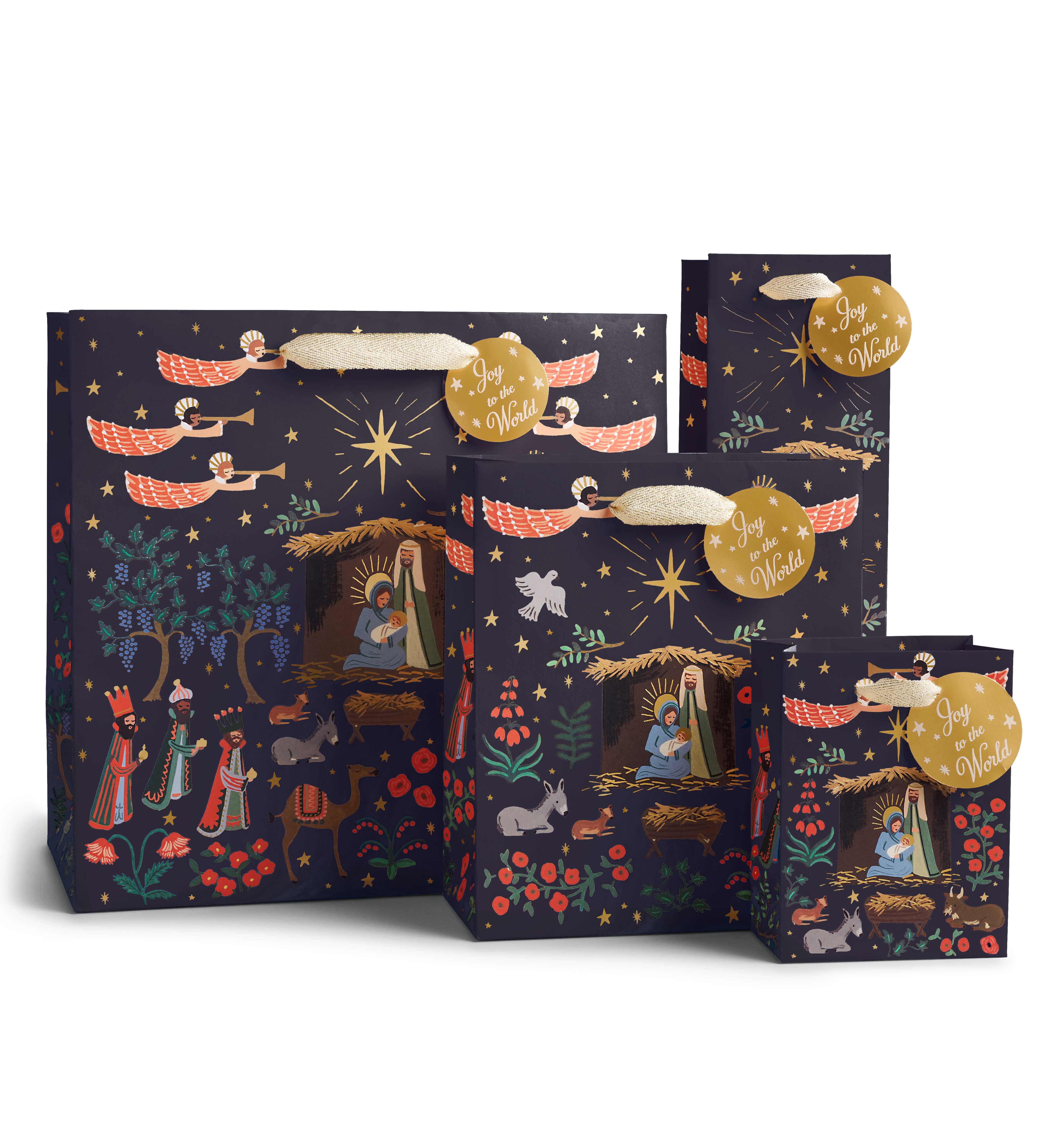 Bolsa de papel navideña Natividad - Rifle Paper Co