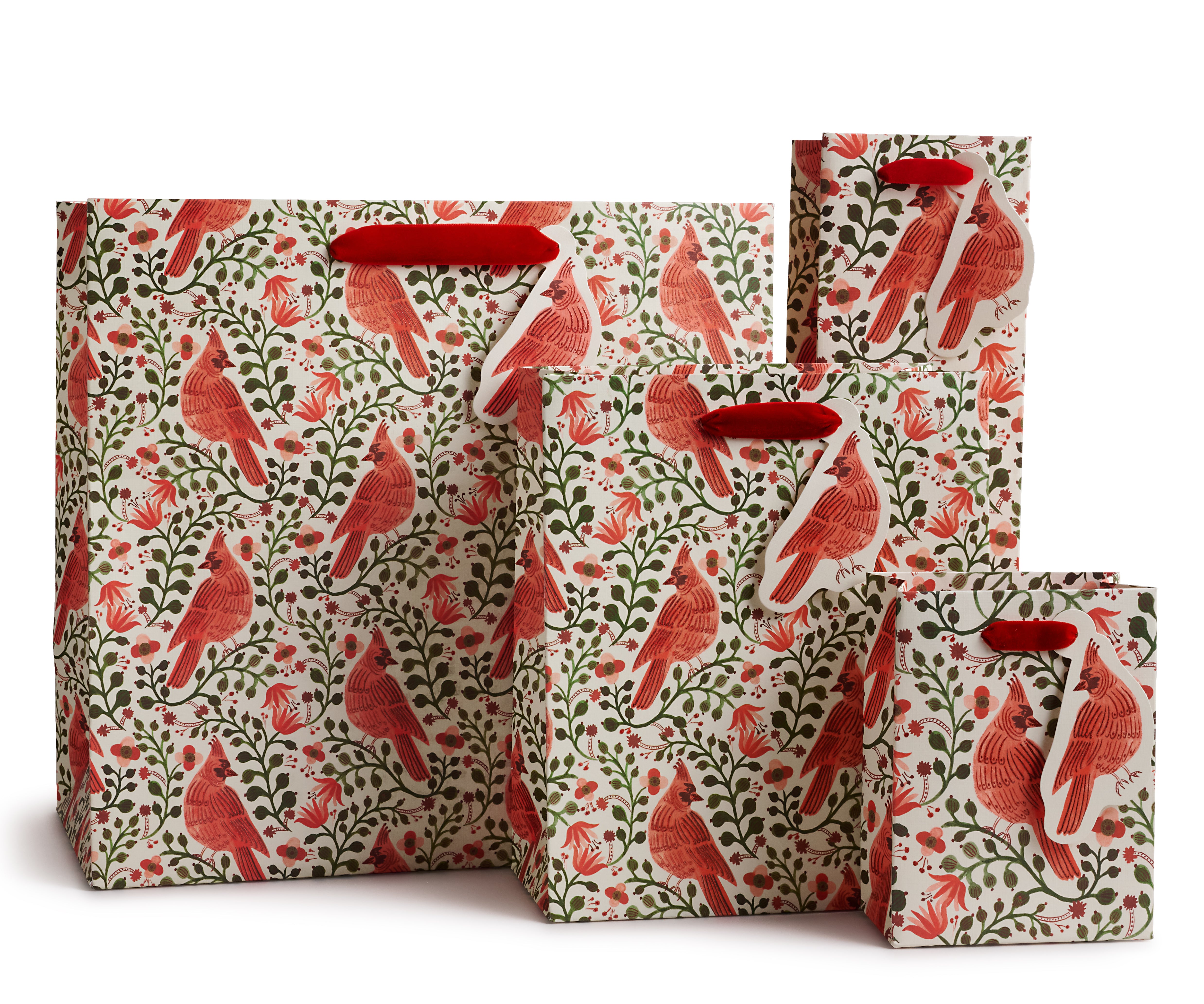 Bolsa de papel navideña Cardinals - Rifle Paper Co
