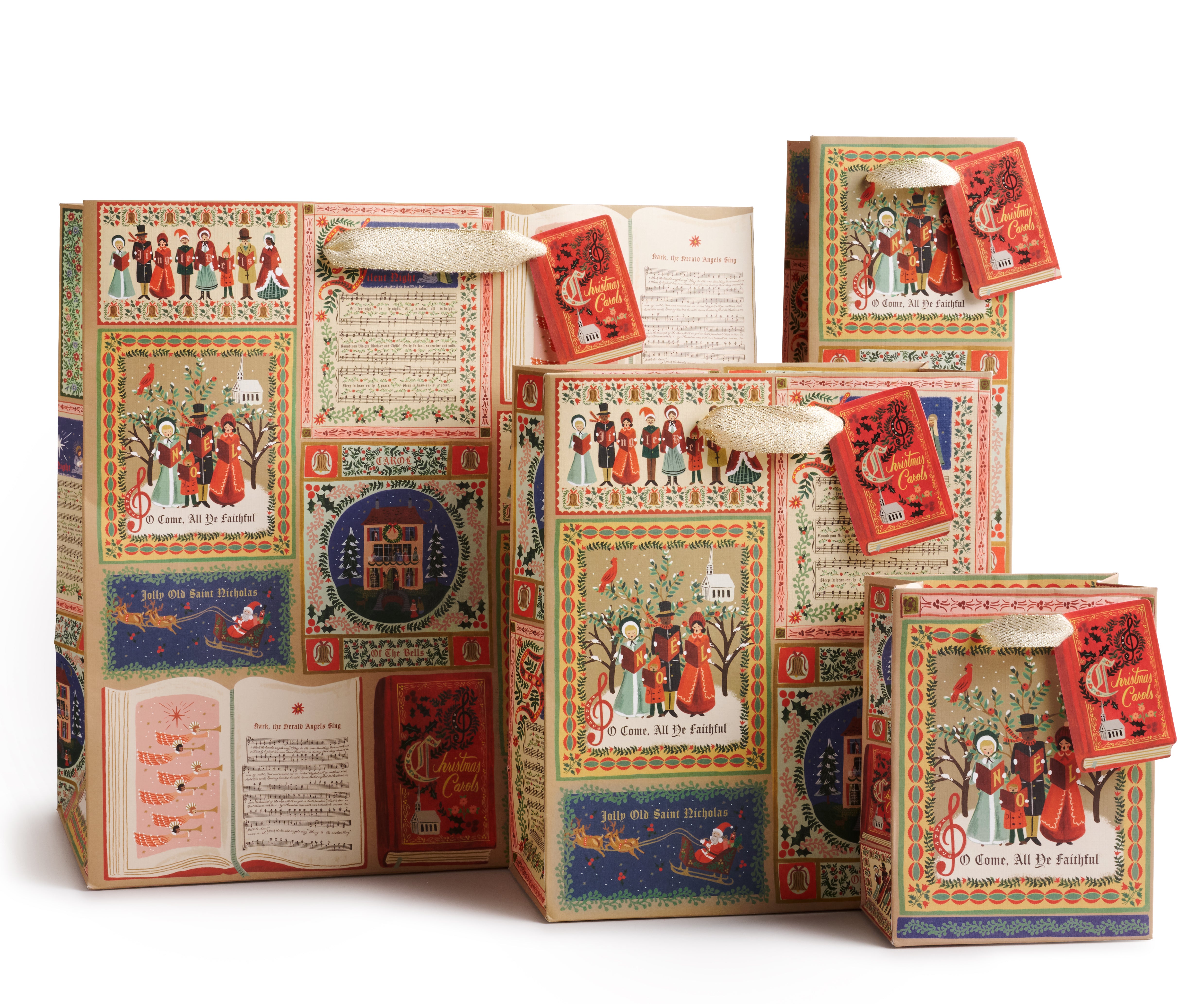 Bolsa de papel navideña Christmas Carols - Rifle Paper Co