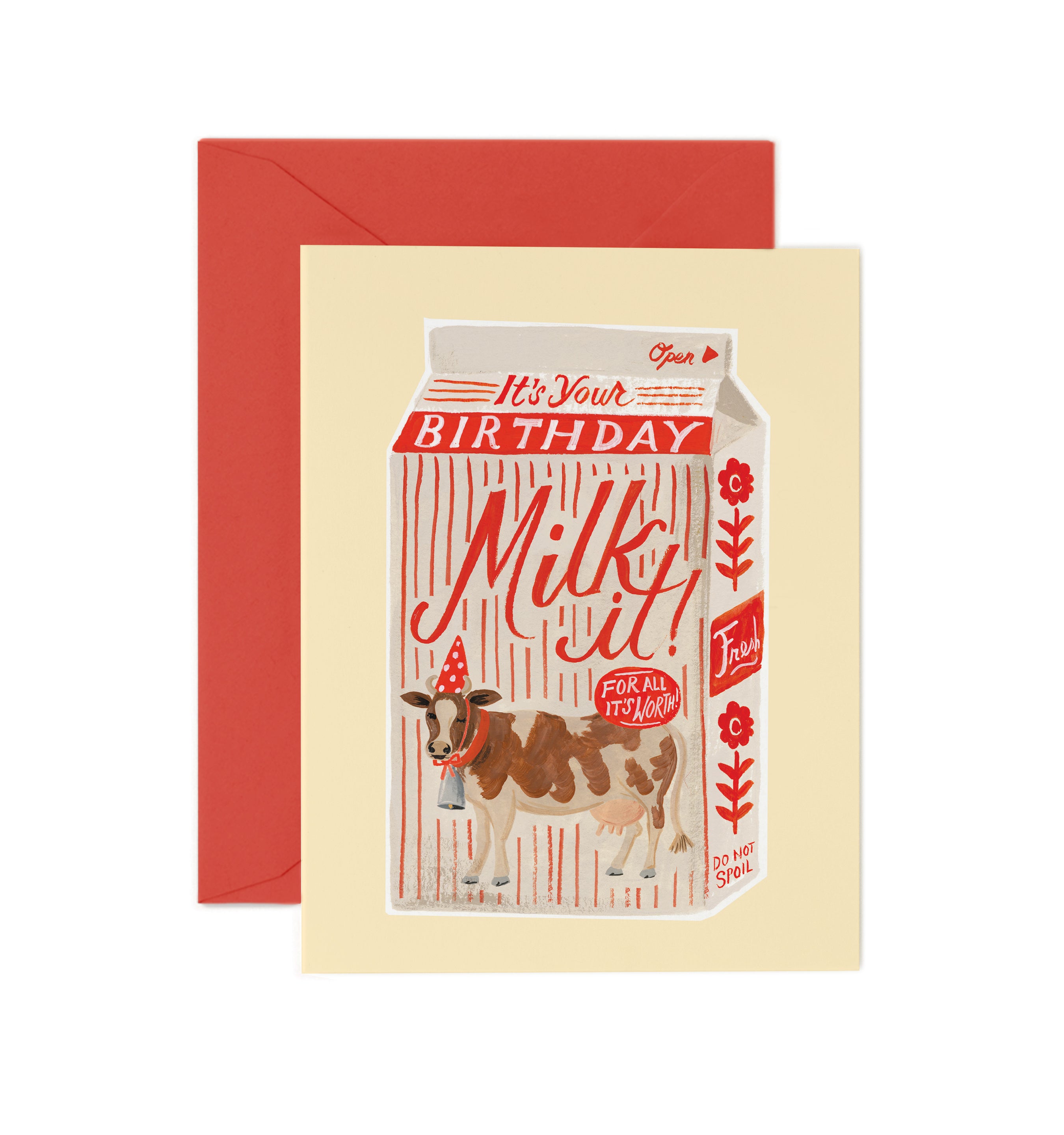 Tarjeta felicitación cumpleaños Milk It - Rifle Paper