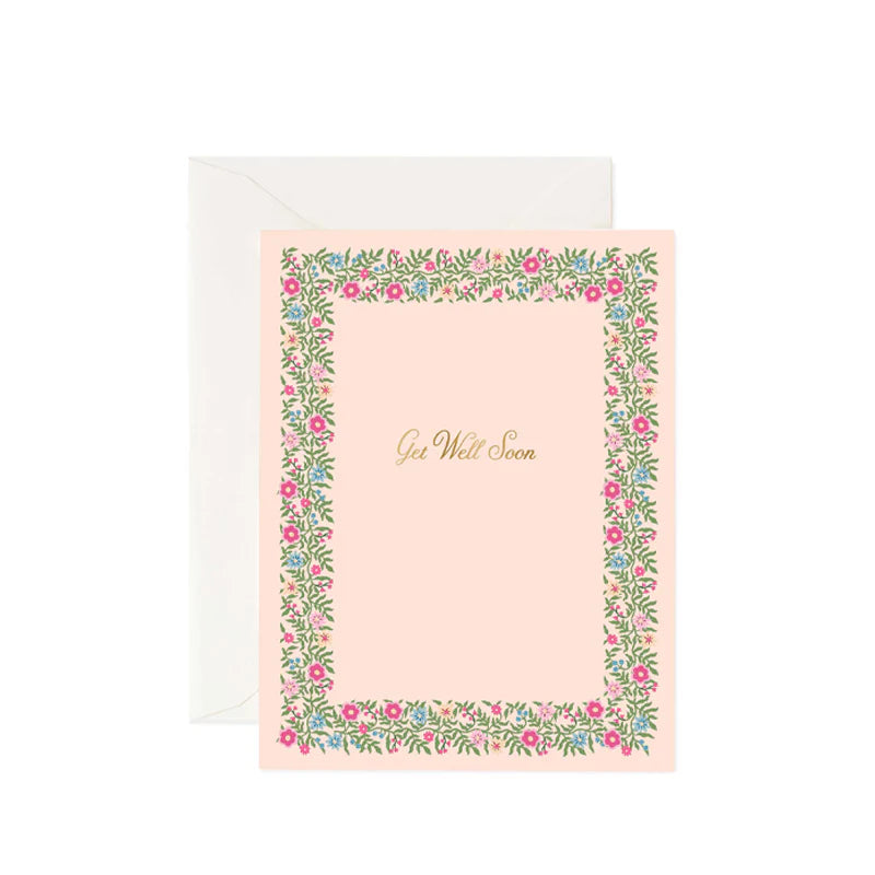 Encouragement Postcard - Blush Get Well Soon - Rifle Paper Co