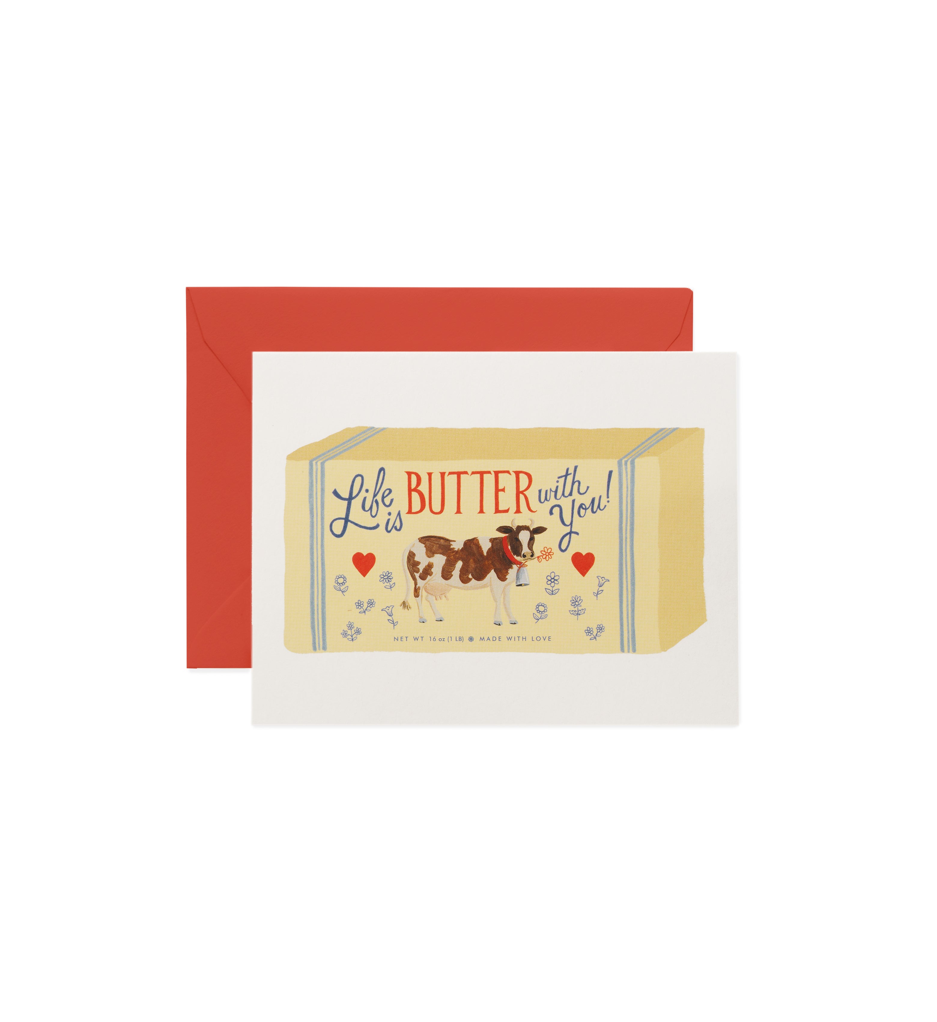 Tarjeta Postal Amor - Life is Butter With You - Rifle Paper co.