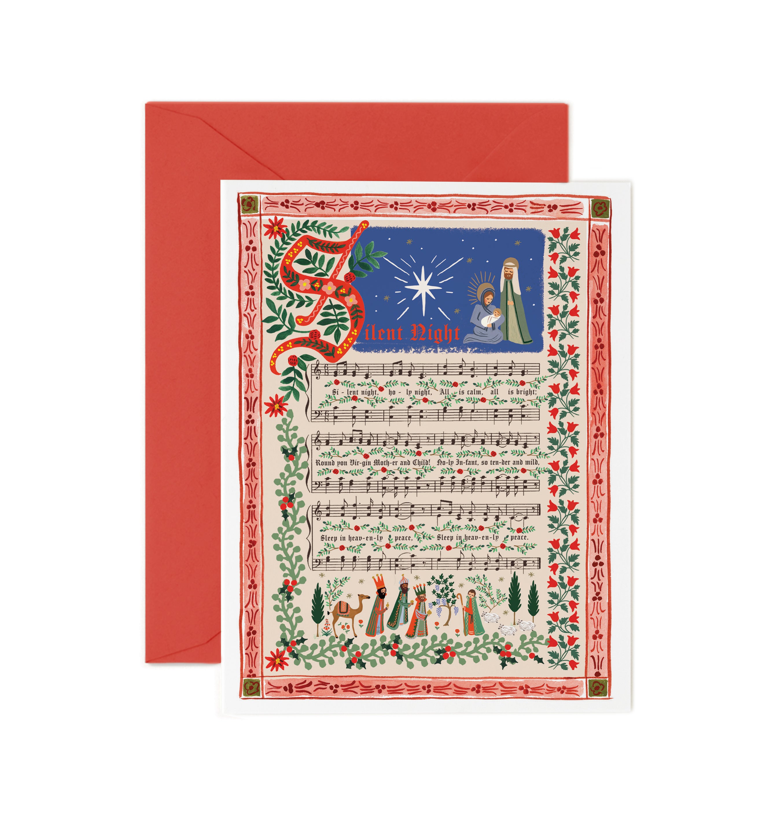 Silent Night Christmas Postcard - Rifle Paper Co