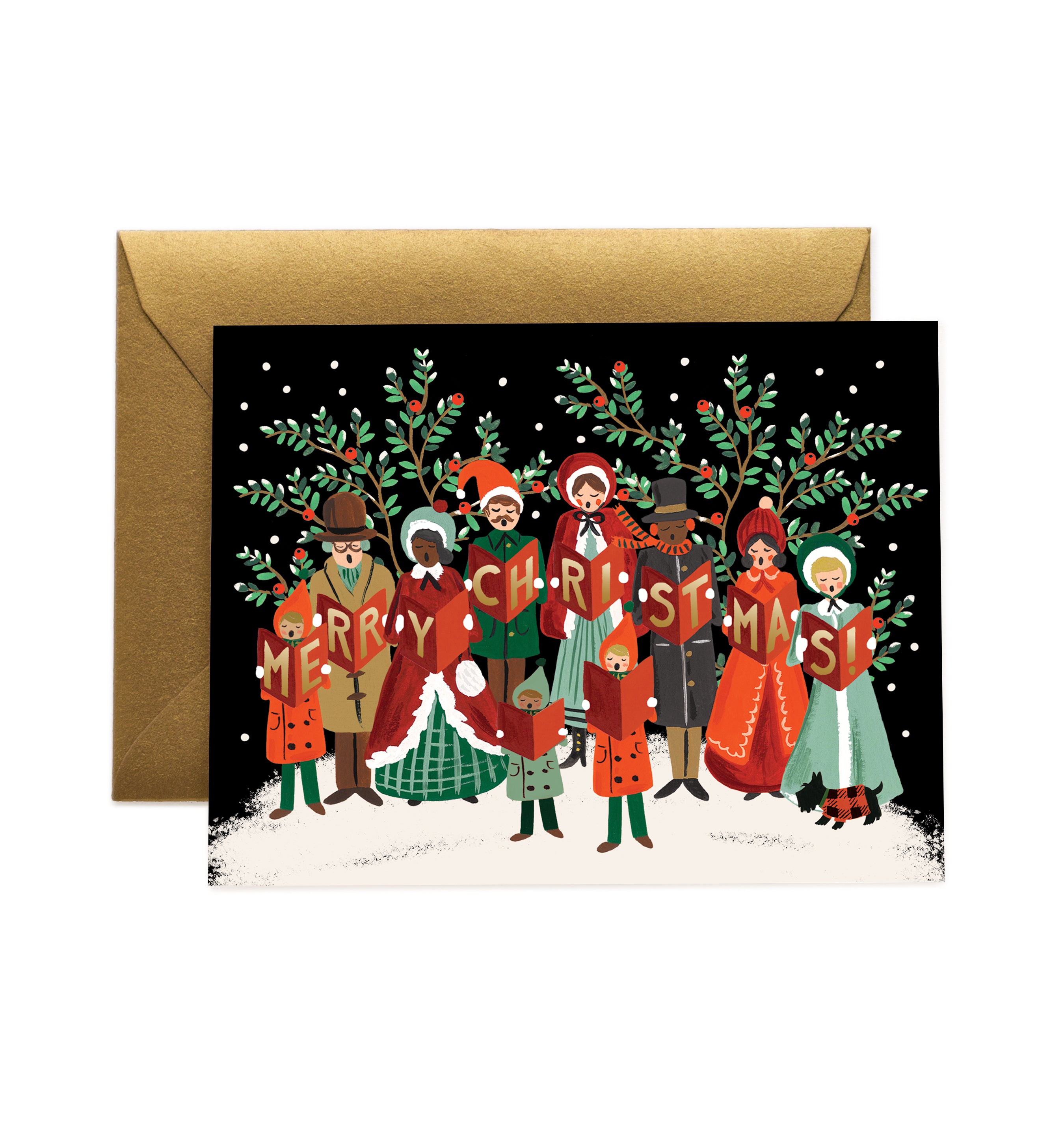 Postal Navidad Christmas Carolers - Rifle Paper Co