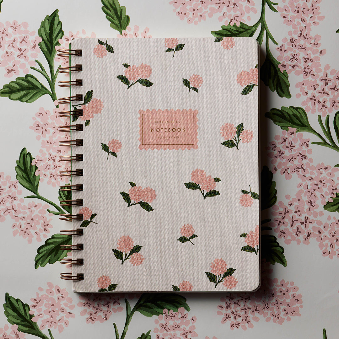 Libreta Spiral Pink Hydrangea - Rifle Paper Co