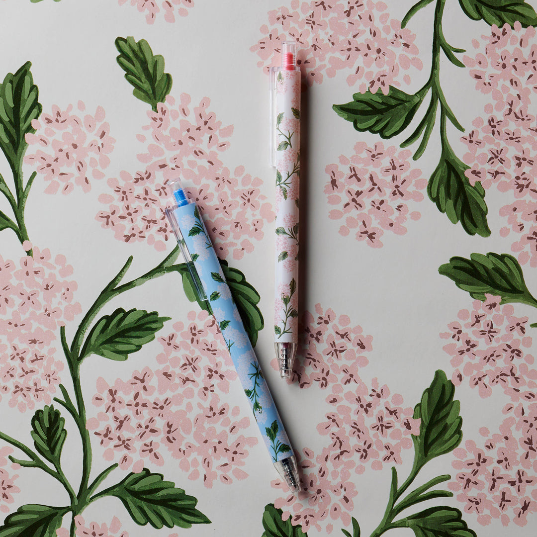 Set de 2 bolígrafos de gel Hydrangea - Rifle Paper co.