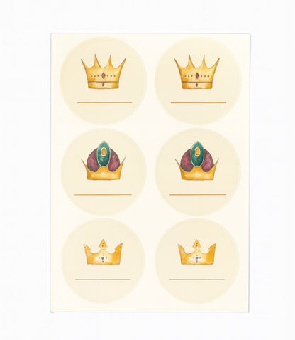 12 etiquetas adhesivas Reyes Magos