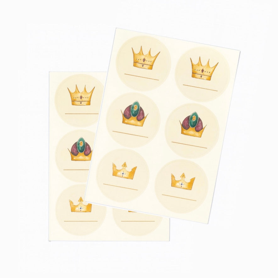 12 etiquetas adhesivas Reyes Magos