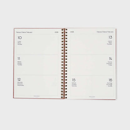 Agenda 2026 A5 Semana Vista (12 meses)