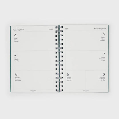 Agenda 2026 A5 Semana Vista (12 meses)