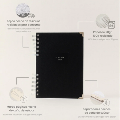 Pack Organización I Agenda + Planificador Mensual + Planificador Tareas + Bolígrafo